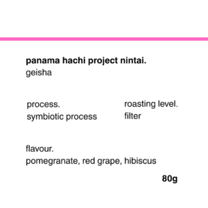 Panama Hachi Project Nintai Symbiotic Process 80g