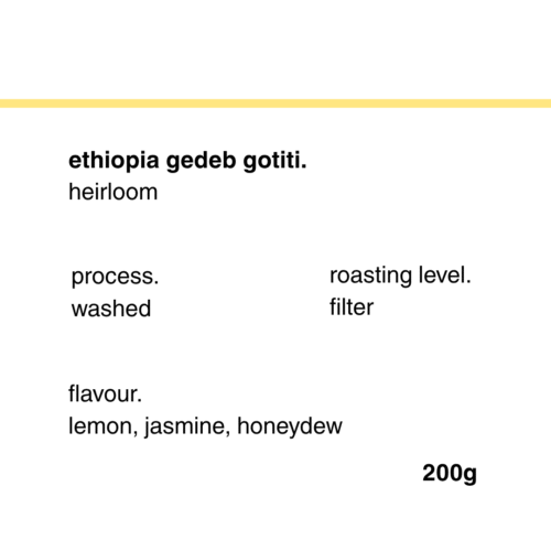 Ethiopia Gedeb Gotiti Washed 200g